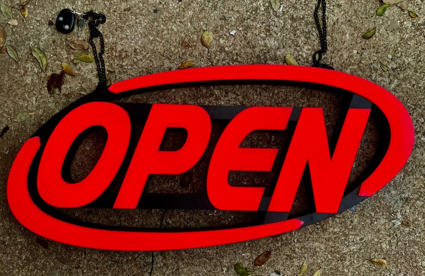 LED Open Sign NIOB Super-Bright Innovations GLI1050 32” x 15” Green Light