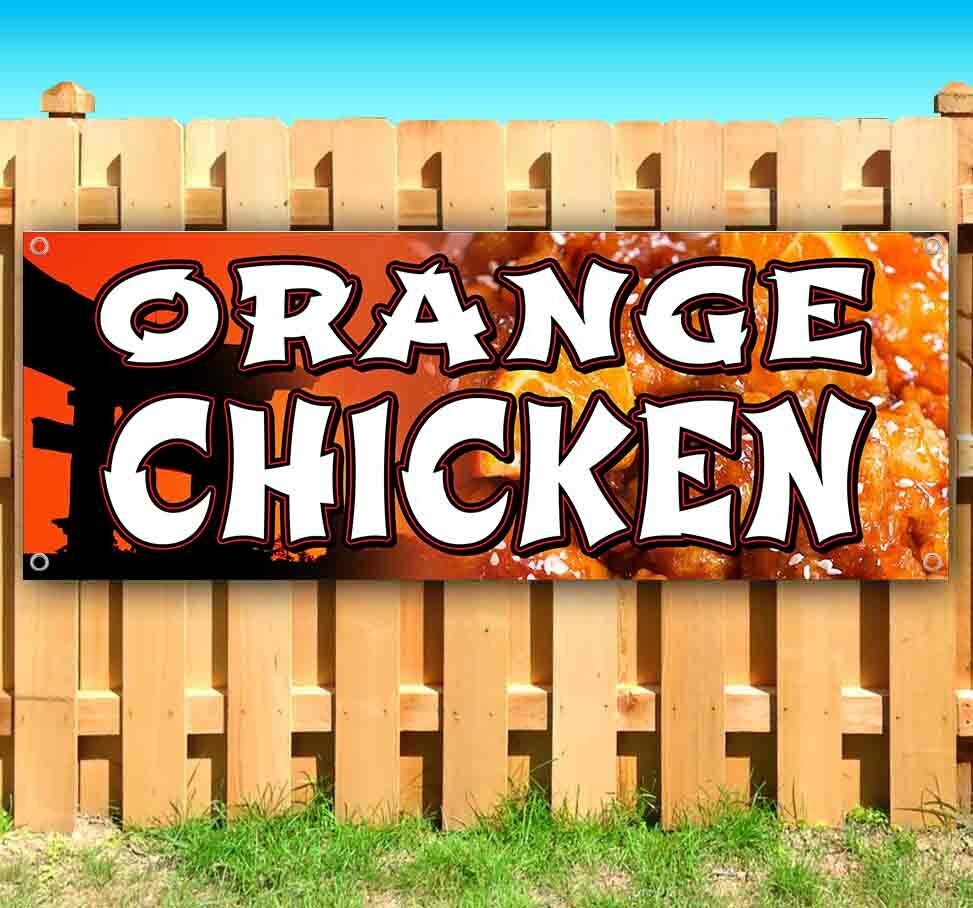 ORANGE CHICKEN Advertising Vinyl Banner Flag Sign Many Sizes CHINESE FOOD