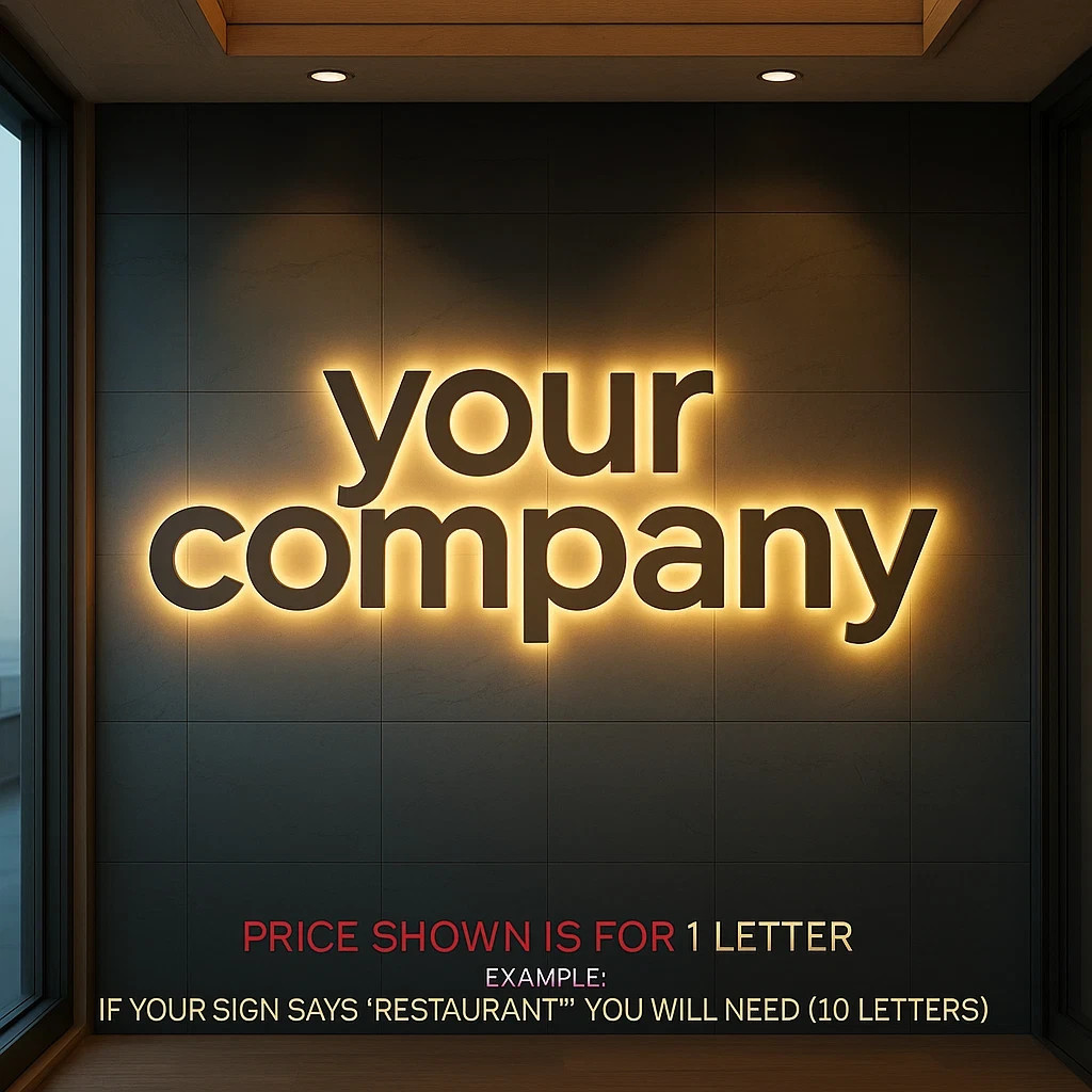 𝑵𝓙̶ Your Company Custom 3D Channel Letters Illuminated & Non-Illuminated