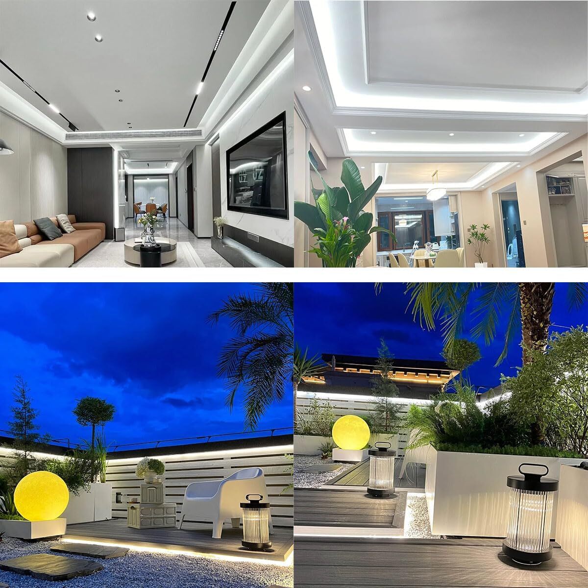 Cold White 50&prime; 480leds/m COB LED Strip Lights Waterproof IP68 110V Flexible Home