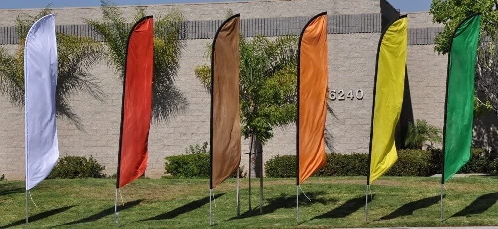 Red and White Checkered Outdoor Feather Banner Swooper Flag Sign with Flag…