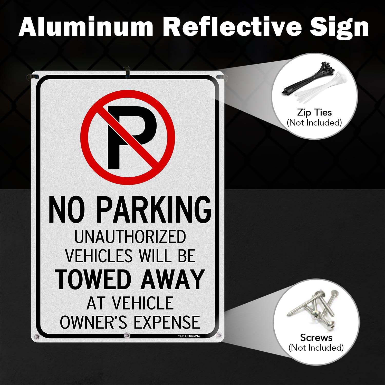 No Parking Sign – Unauthorized Vehicles Towed Away At Vehicle Owner&rsquo;s Expense…