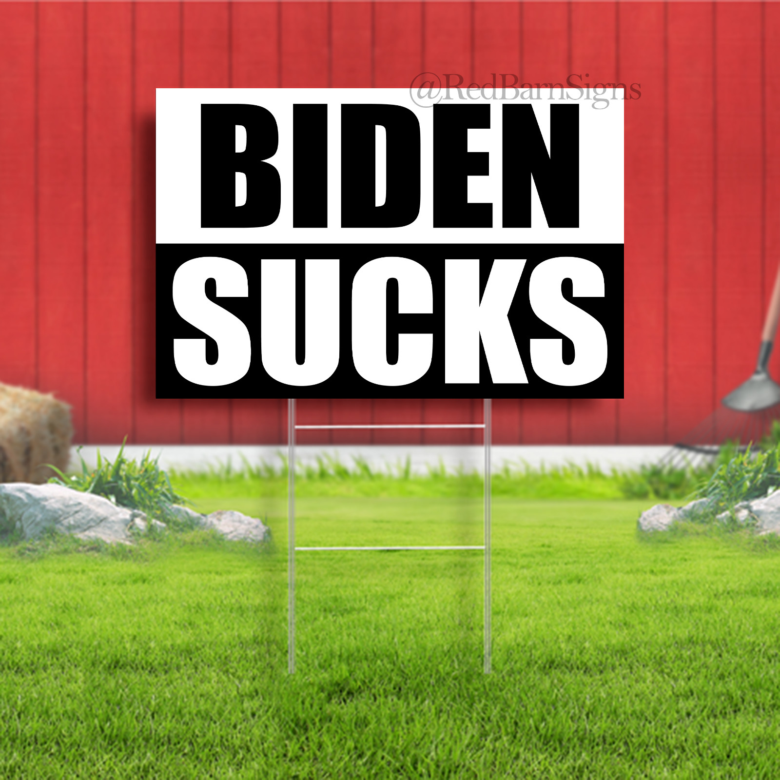 BIDEN SUCKS 18&Prime;x24&Prime; YARD SIGN DOUBLE SIDE CAMPAIGN PRESIDENT 2020 WHOLESALE USA
