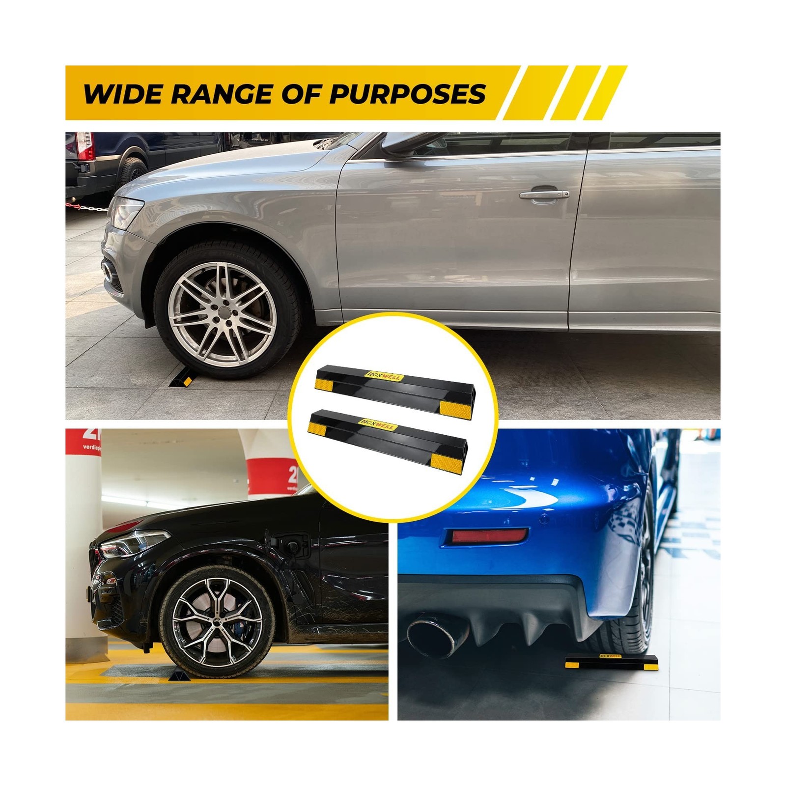 HOXWELL (New Updated) 16&Prime; 2 Pcs Heavy Duty Parking Aid for Garage Walls, Park…