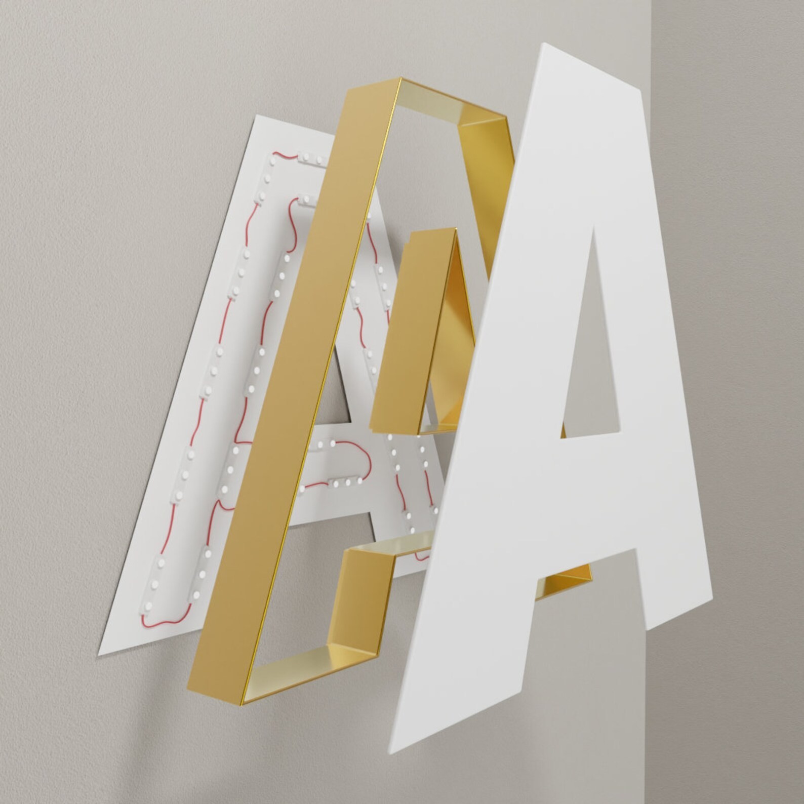 𝑵𝓙̶ Custom 3D Channel Letters LED Front Lit Storefront Indoor Outdoor Sign