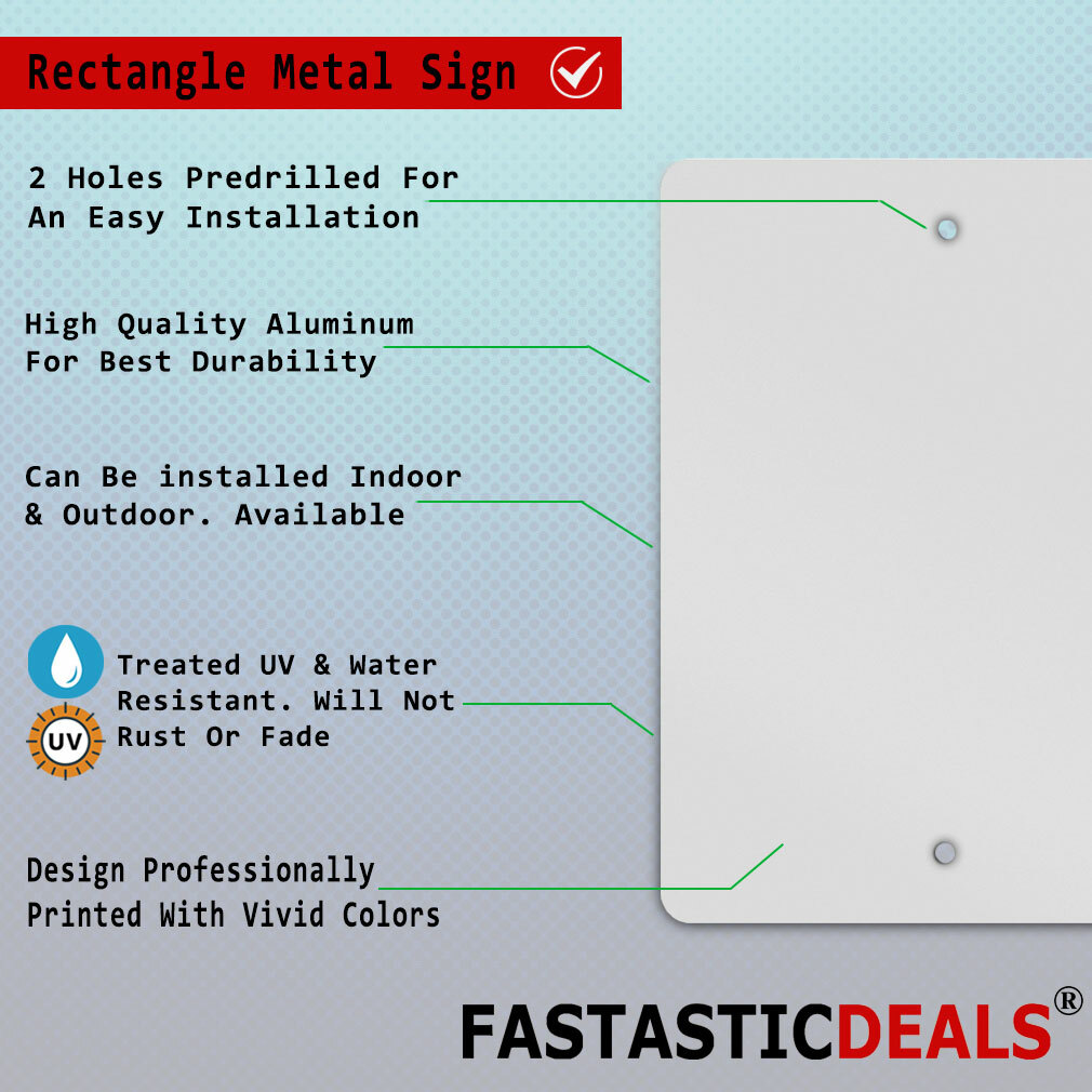 Aluminum Vertical Metal Sign Multiple Sizes Put All Trash in Sealed Plastic Bags