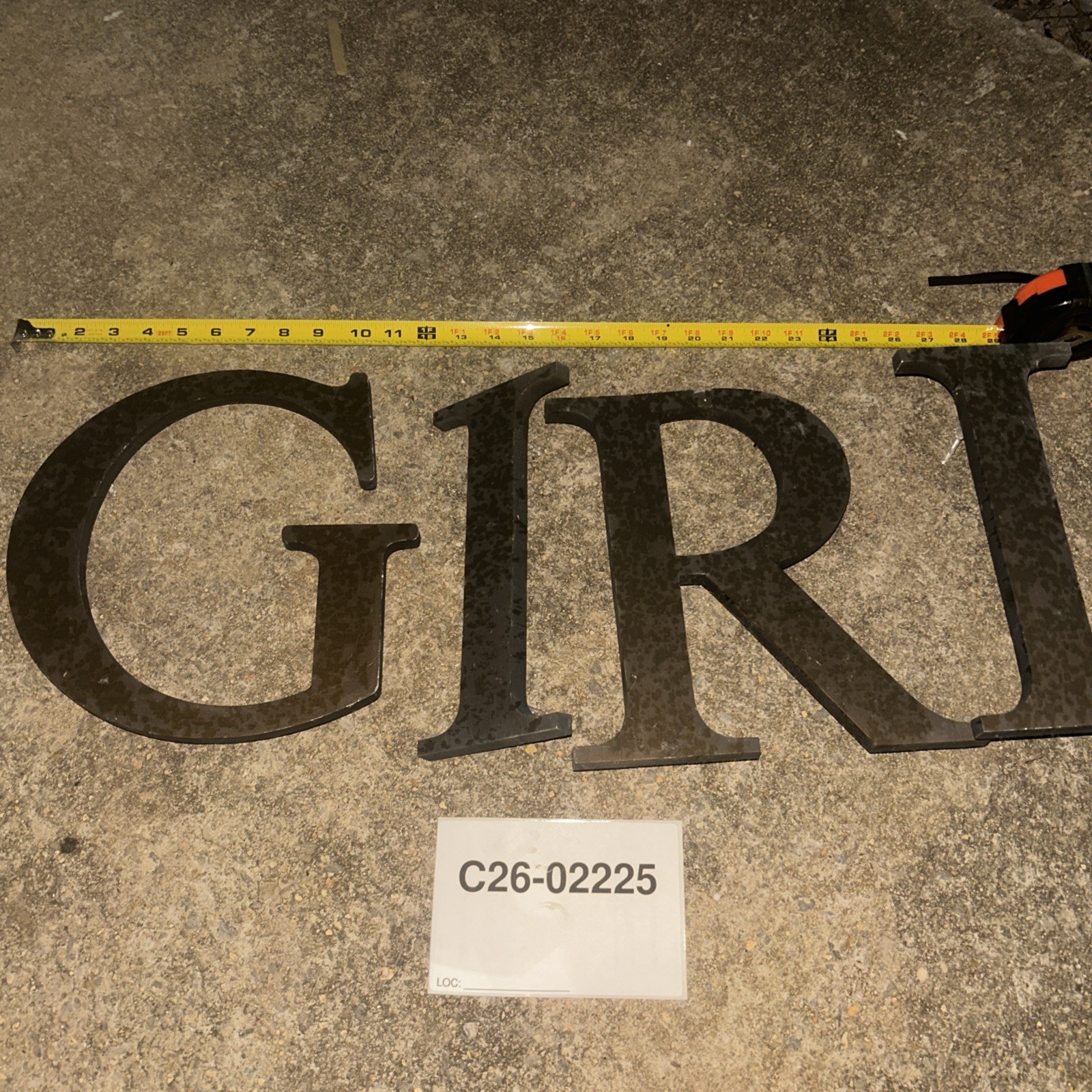 GIRL 10 Inch Sign Letters Brass Outdoor G I R L 10” Sign Girl