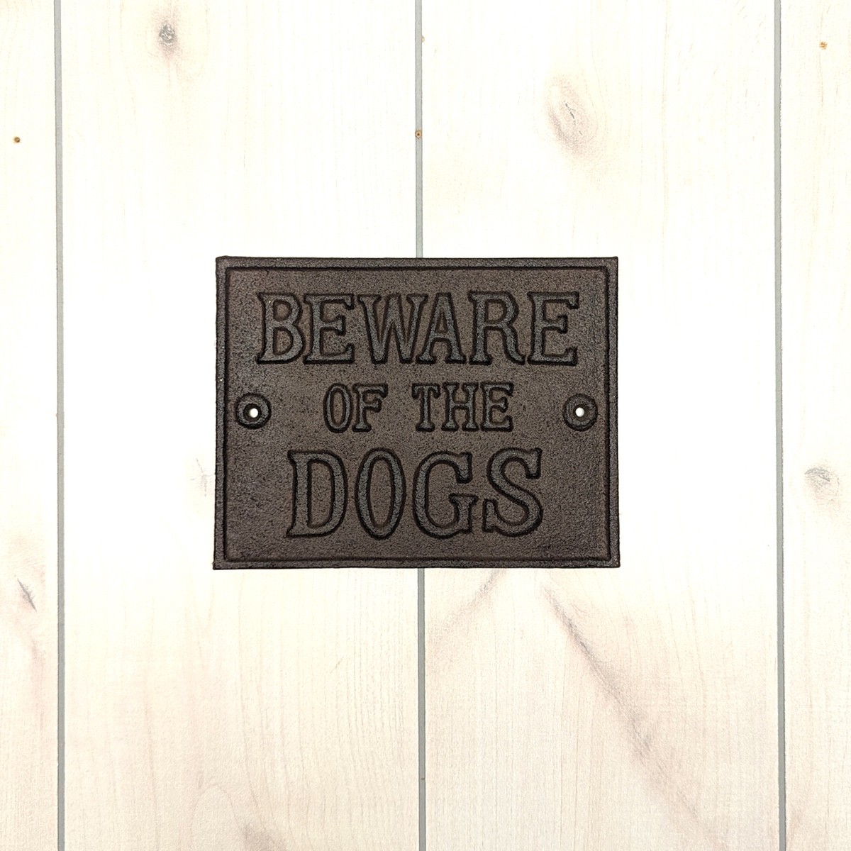 Beware of Dogs Warning Caution Sign Rustic Home Front Porch Garden Gate Plaque