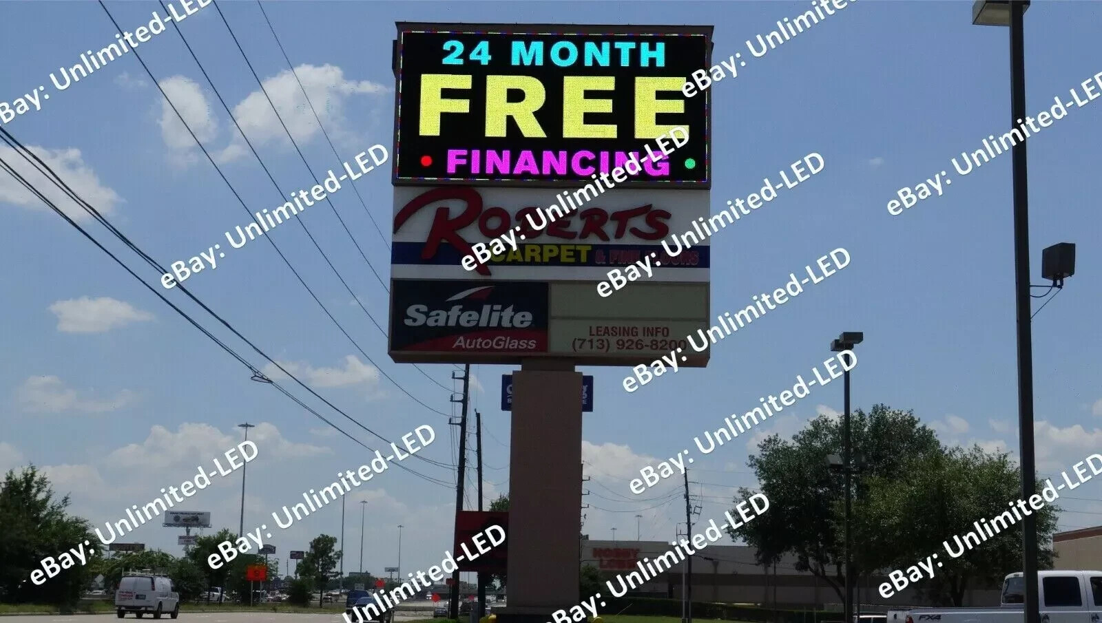 P10 5FT X 10FT Double-Sided LED Sign | Full-Color Programmable Outdoor Board HD
