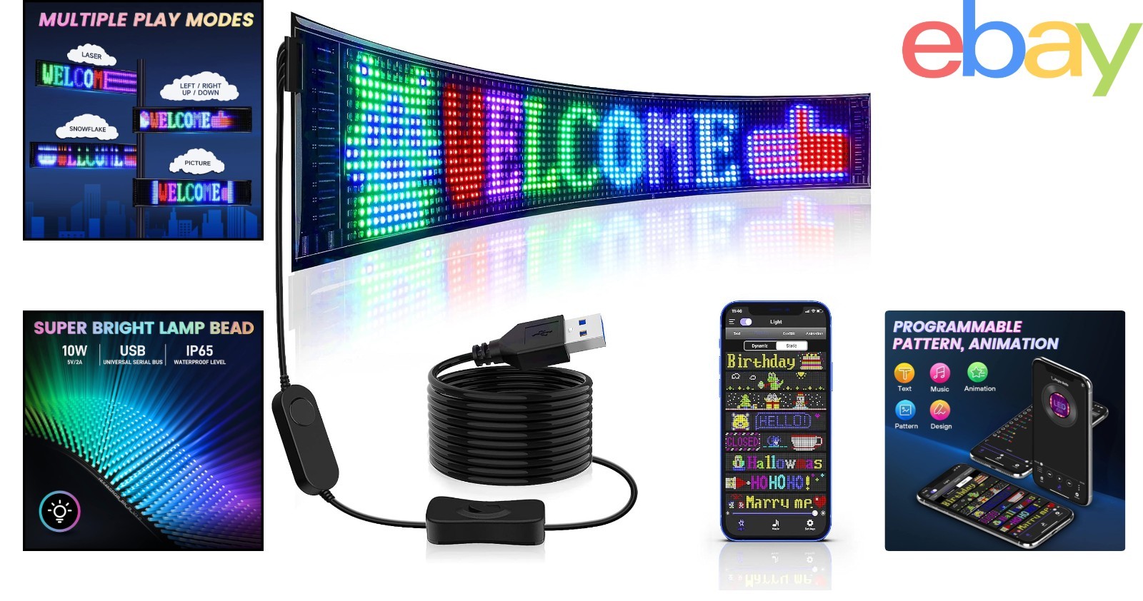 Perfect Father&rsquo;s Day Gift: Customizable LED Store Sign with App Control
