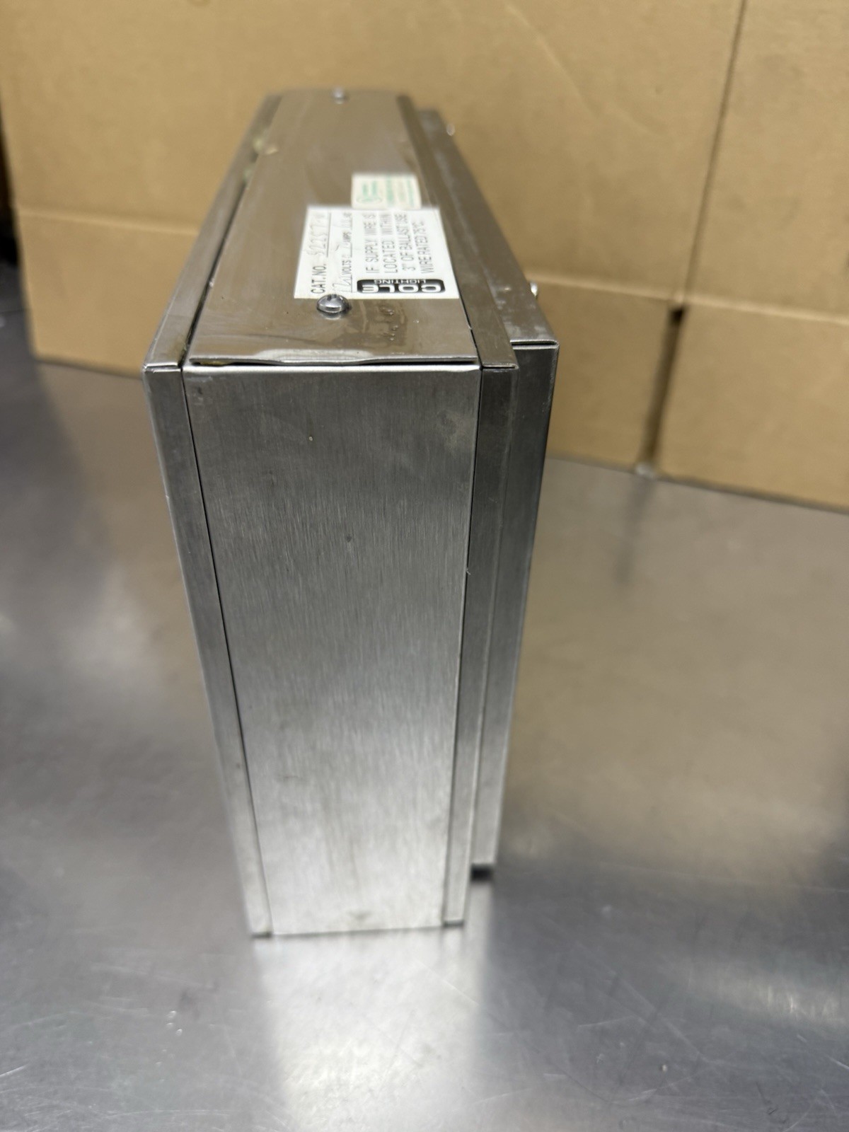 Cole Lighting S2257-N Open Closed Sign Outdoor Stainless Enclosure New 120V