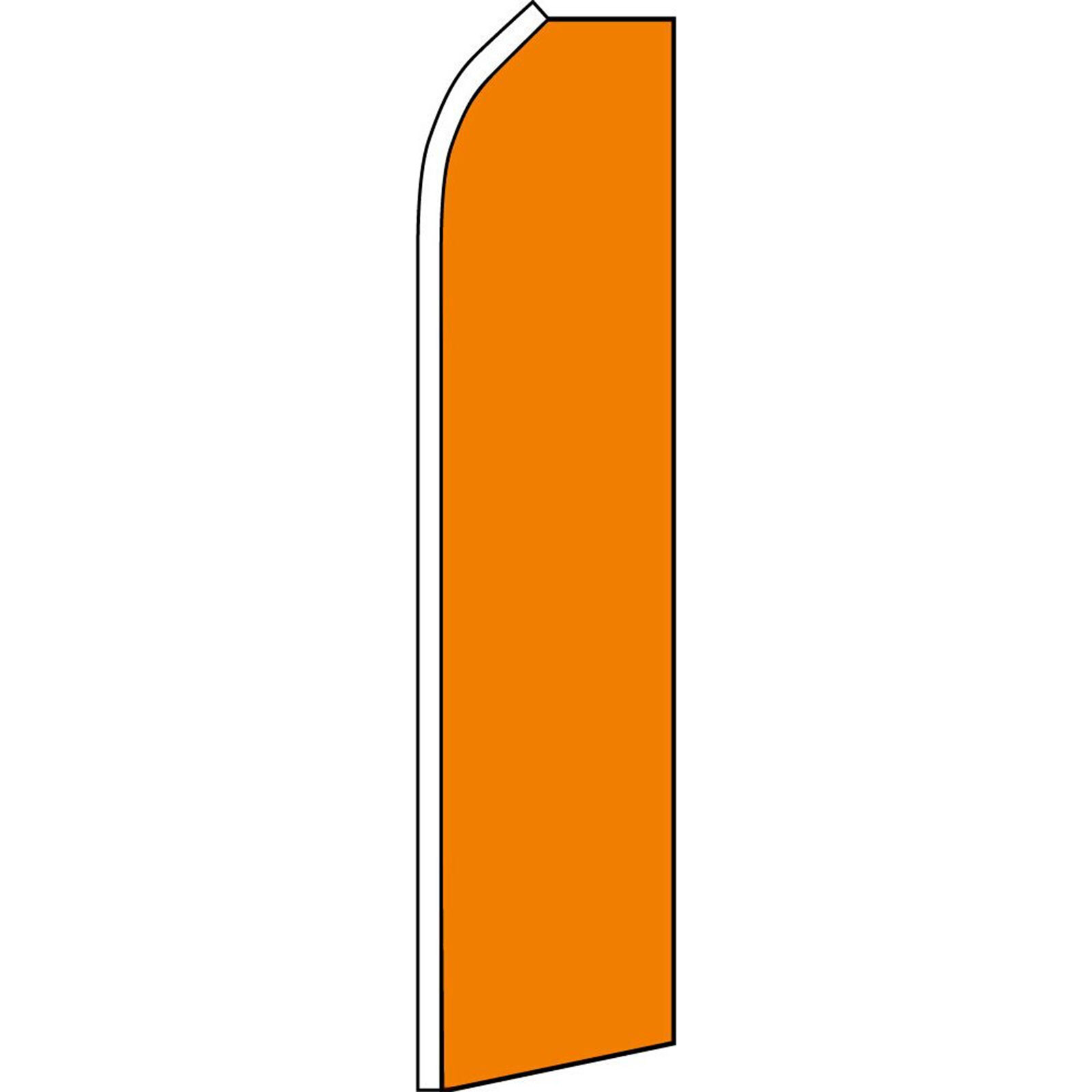 Solid Orange 2 1/2 ft X 11 1/2 ft Polyester Swooper Flag