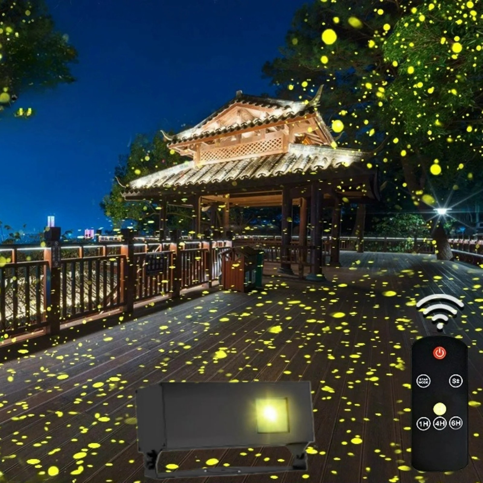 30W Outdoor Dynamic Firefly LED Starry Sky Projection Light For Home Garden Deco