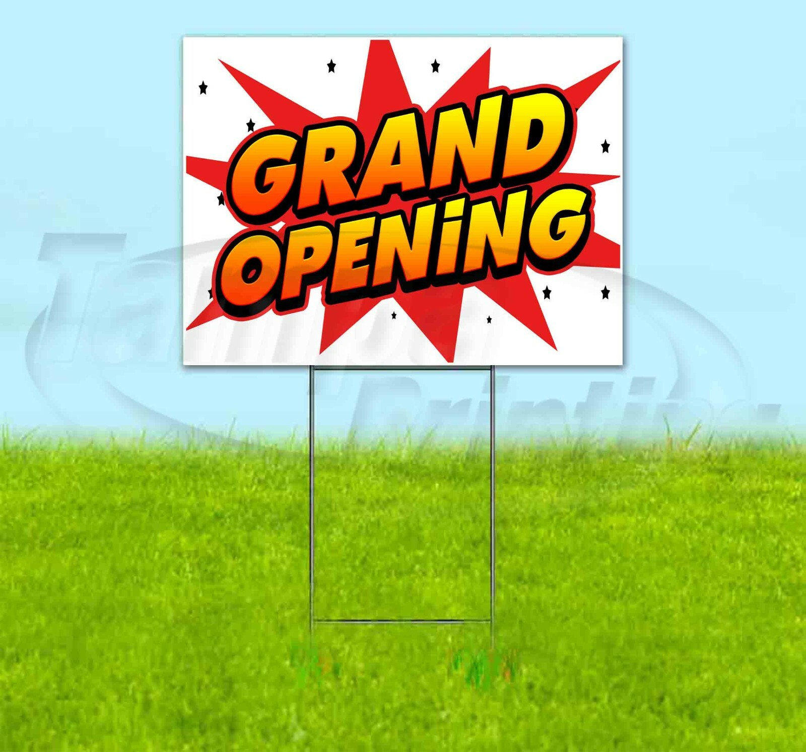 GRAND OPENING 18×24 Yard Sign Corrugated Plastic Bandit Lawn Business USA