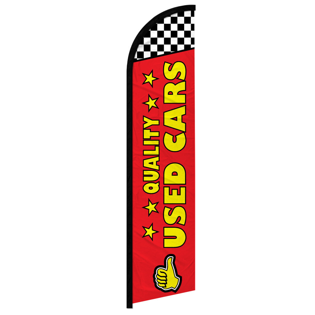 Quality Used Cars Full Curve Windless Swooper Flag Dealership RD