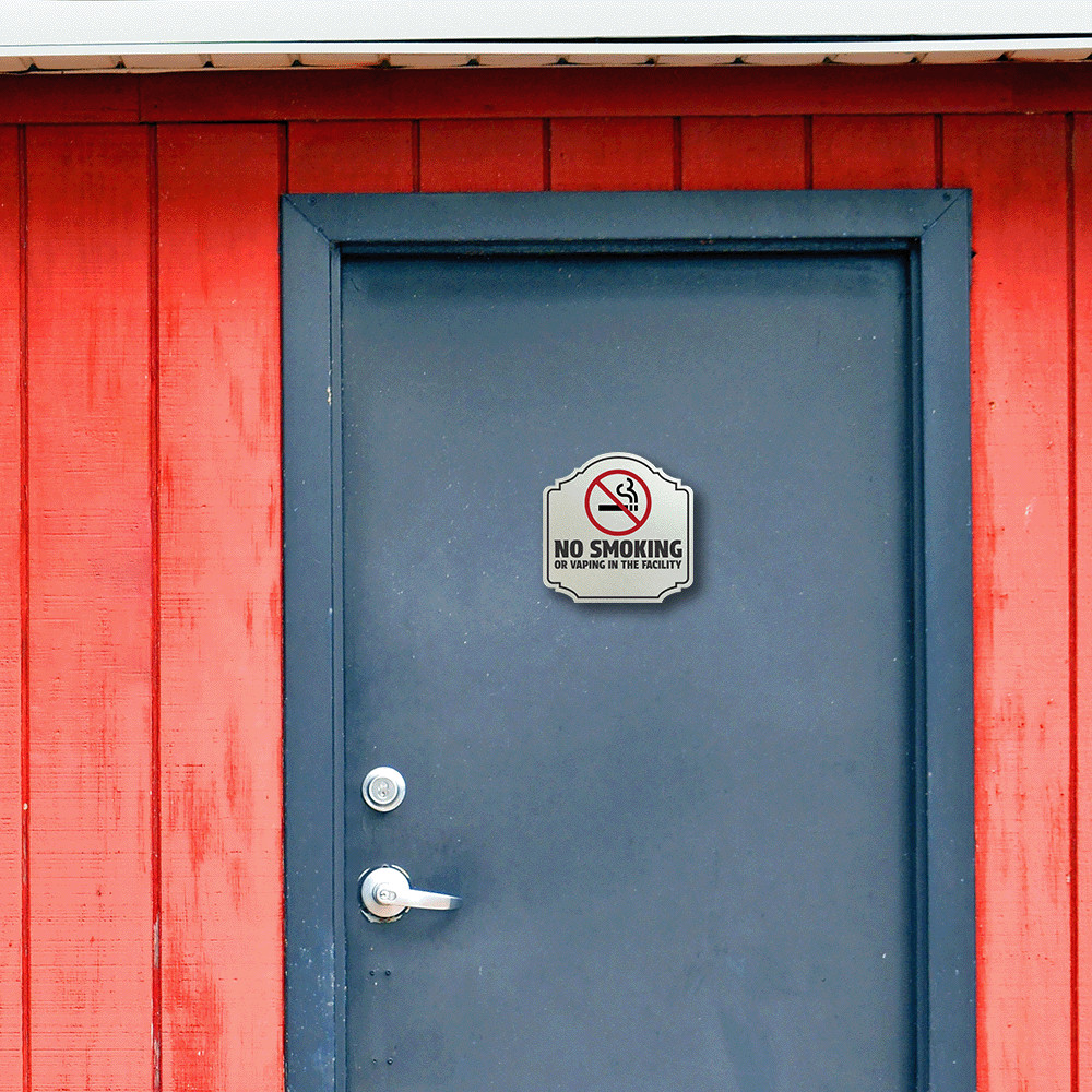 Heritage Plus No Smoking or Vaping in The Facility Wall or Door Sign