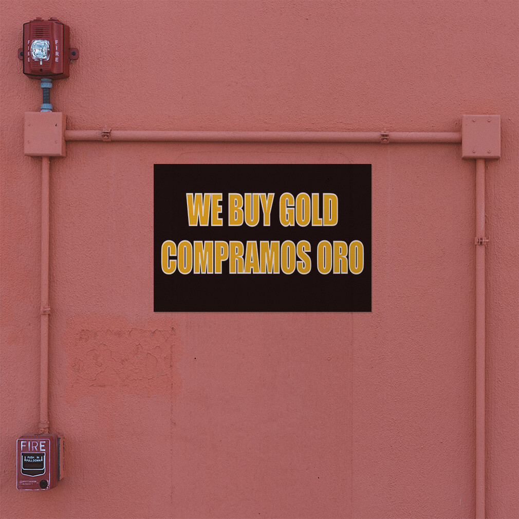 Decal Stickers We Buy Gold Compramos Oro A Vinyl Store Sign Label Business