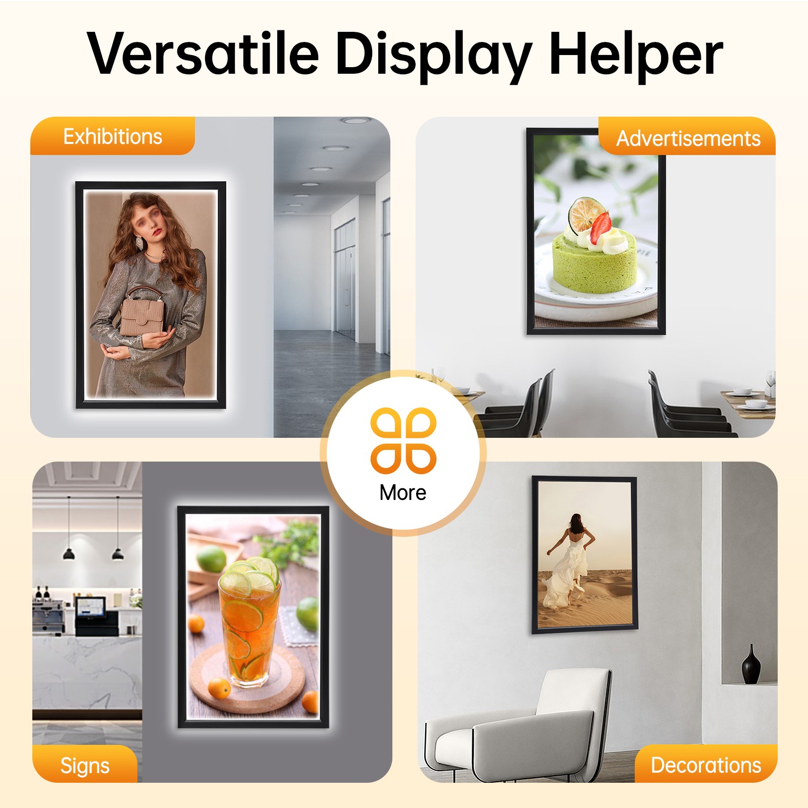 LED Light Box Backlit Movie Poster Art Picture Frame Advertising Display 18&Prime;x24&Prime;