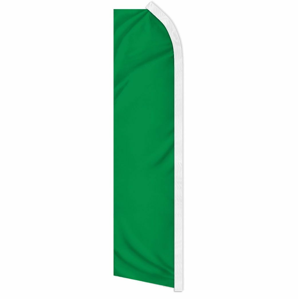 « GREEN » advertising super flag swooper banner business sign solid color verde