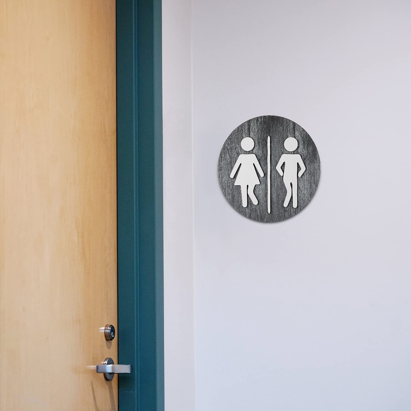 Wooden Bathroom Sign Unisex Restroom Rustic Men&rsquo;S and Women&rsquo;S Toilet Wall Signs