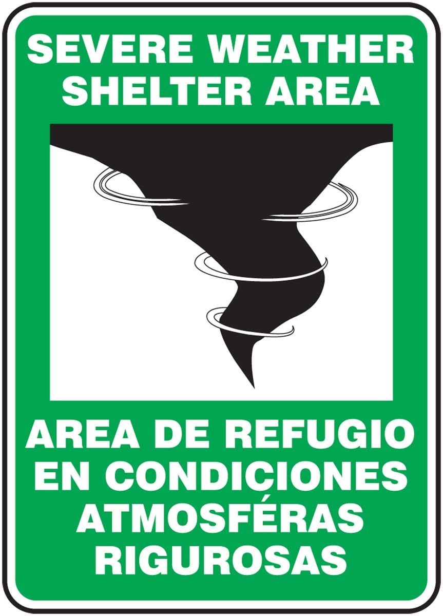 Accuform Sbmfex524Va Aluminum Spanish Bilingual Safety Sign Legend Severe