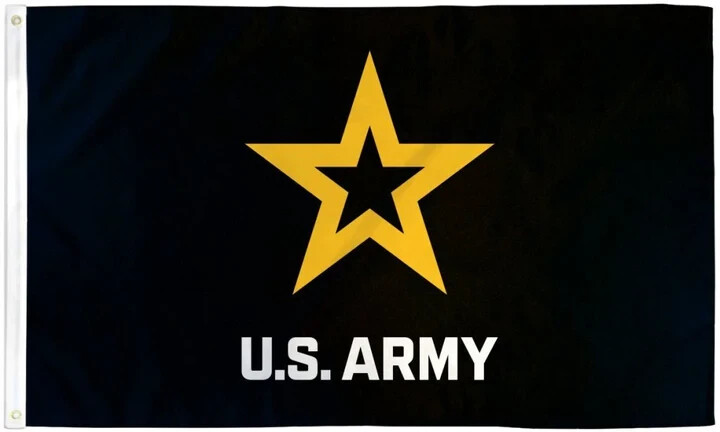 U.S. Army (Black) Flag 3x5ft Poly Military Flag