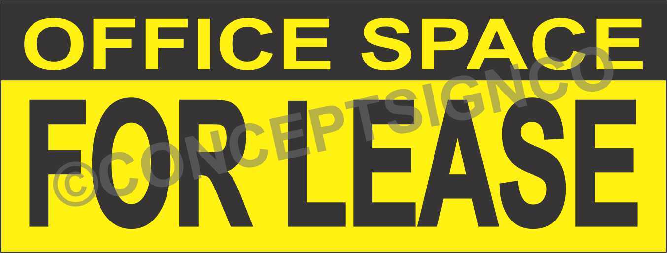 1.5&rsquo;X4&prime; OFFICE SPACE FOR LEASE BANNER Outdoor Sign Real Estate Property Business