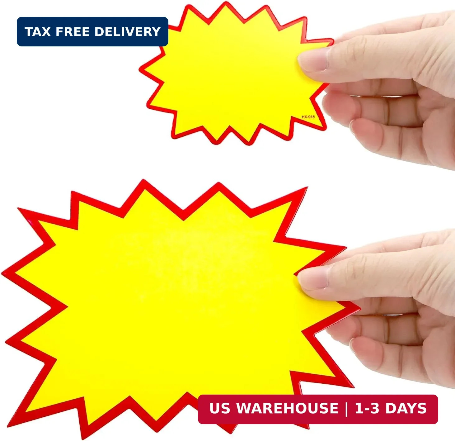 Covzoe 400 Pieces Star Shaped Burst Signs, Blank Neon Sale Sign Tags for Retail,