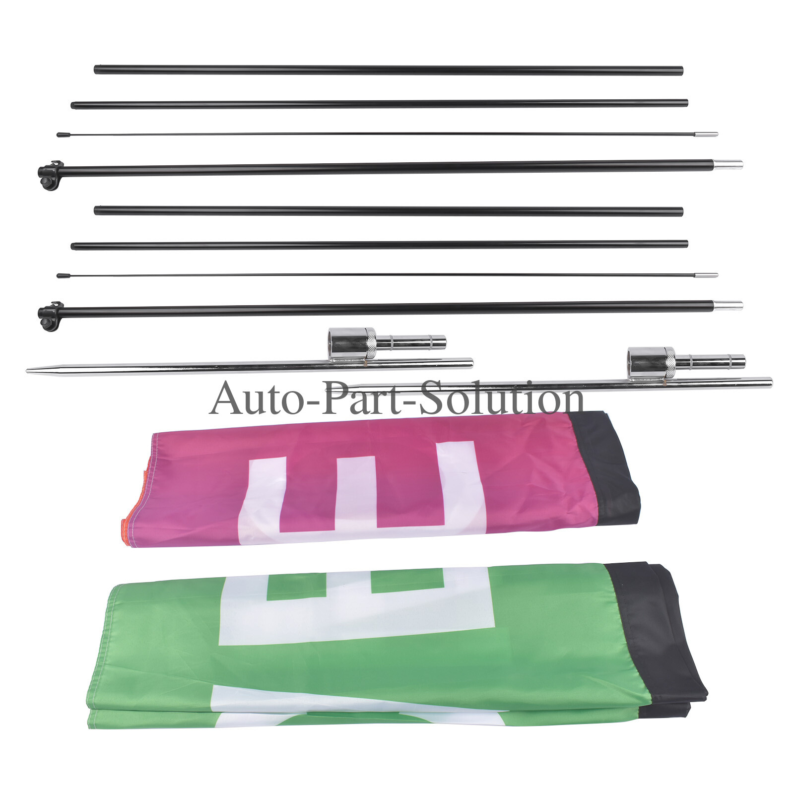 2/3/4-Piece Advertising Flagpole Stand Open Feather Flags with Pole Kit