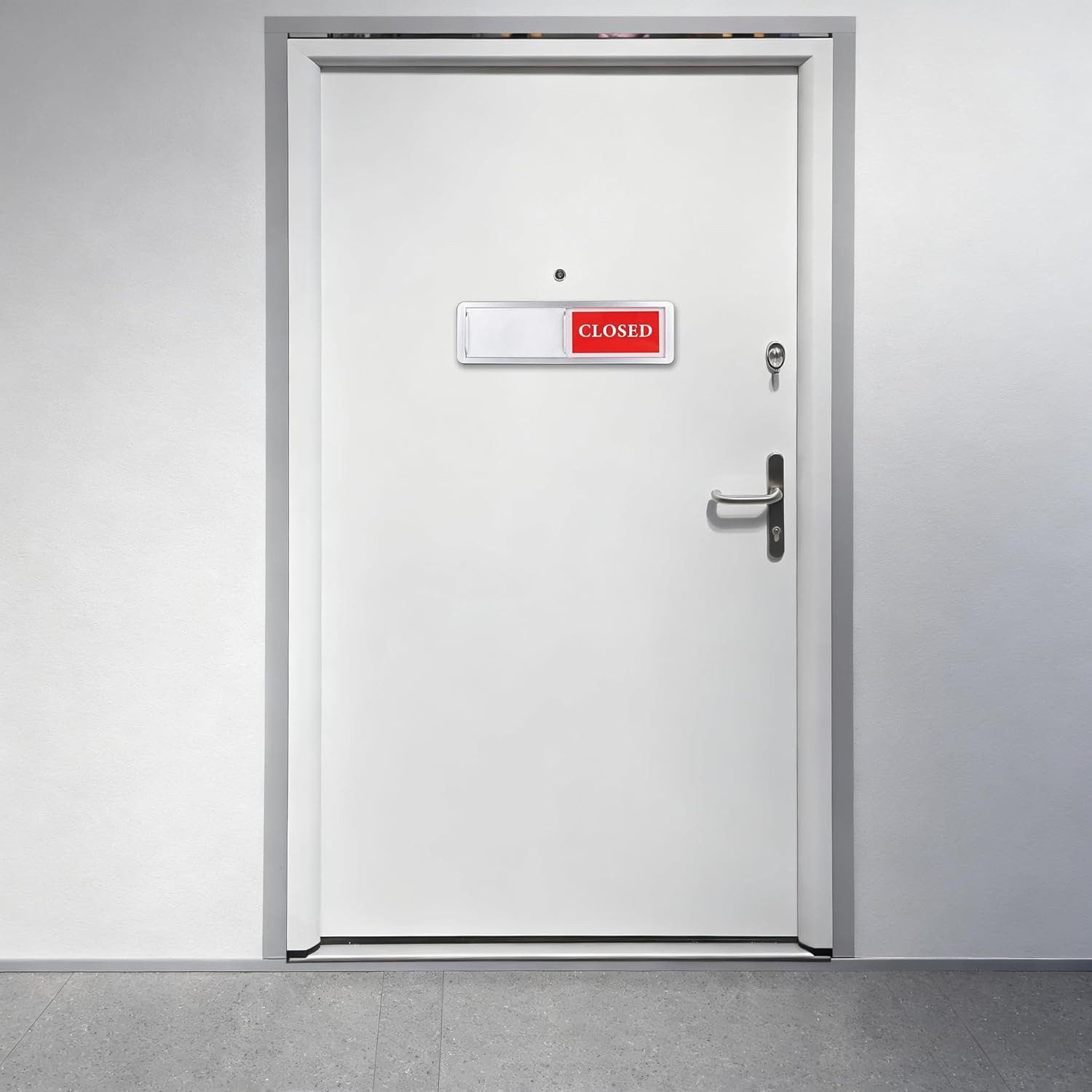 Open Closed Sliding Door Sign for Business, Open Closed Privacy Slider Sign for