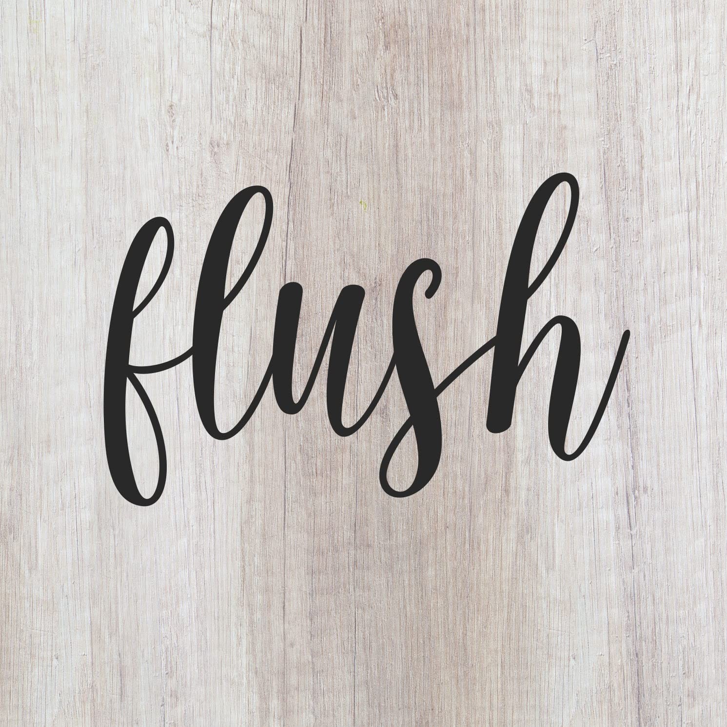 Signs ByLITA Flush, Wood, Square Bathroom Table Sign (5&Prime; x 5&Prime;)
