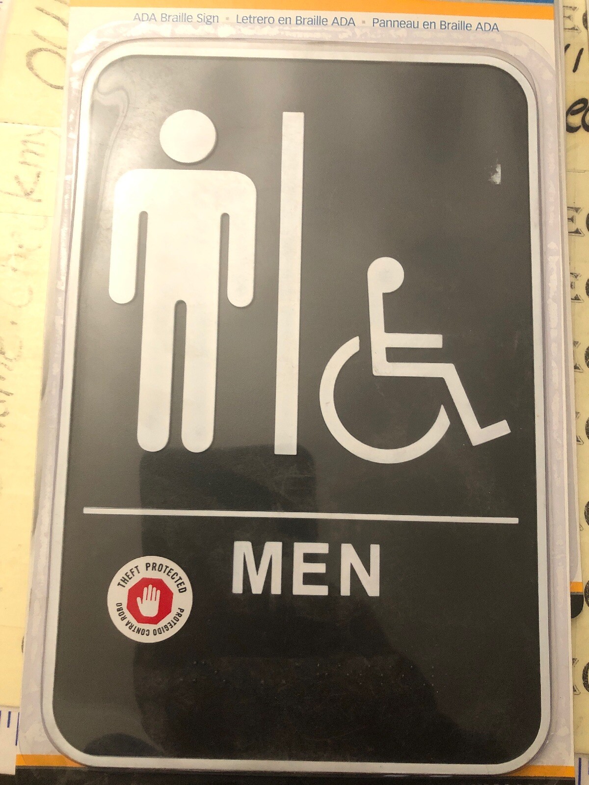 Hillman 844150 844148 5X Women 5X MEN Accessible ADA Braille Self Adhesive Sign