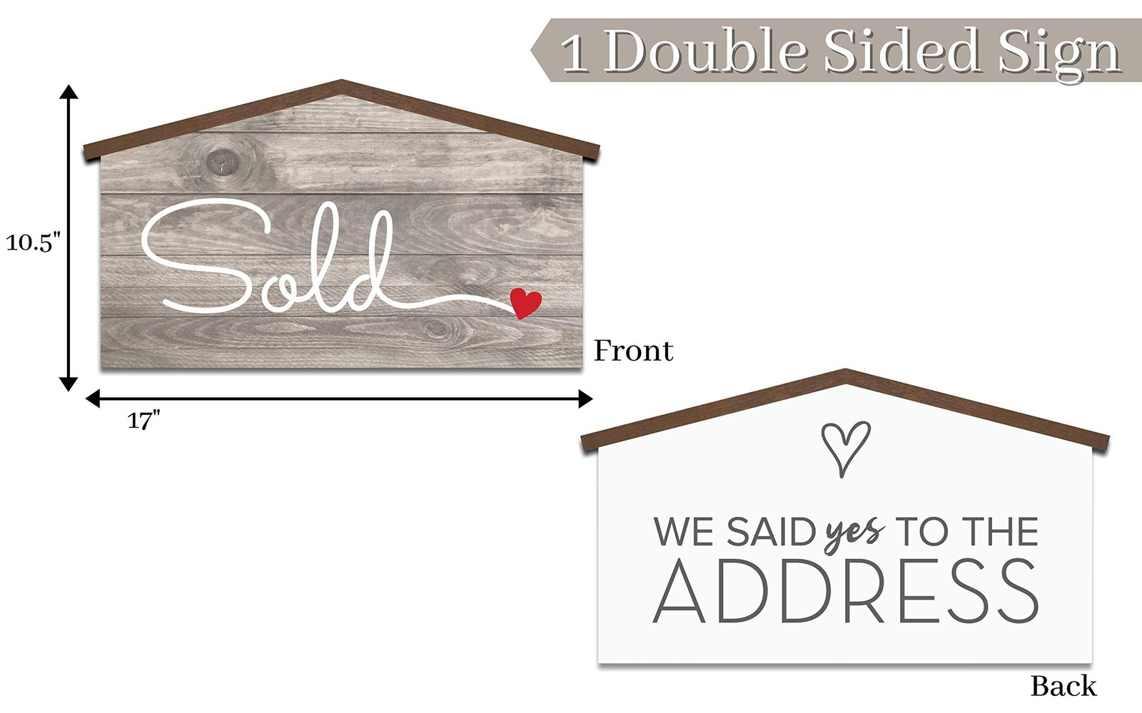 House Shaped Real Estate Prop Sign Small (17 inch) Small (17 inch)
