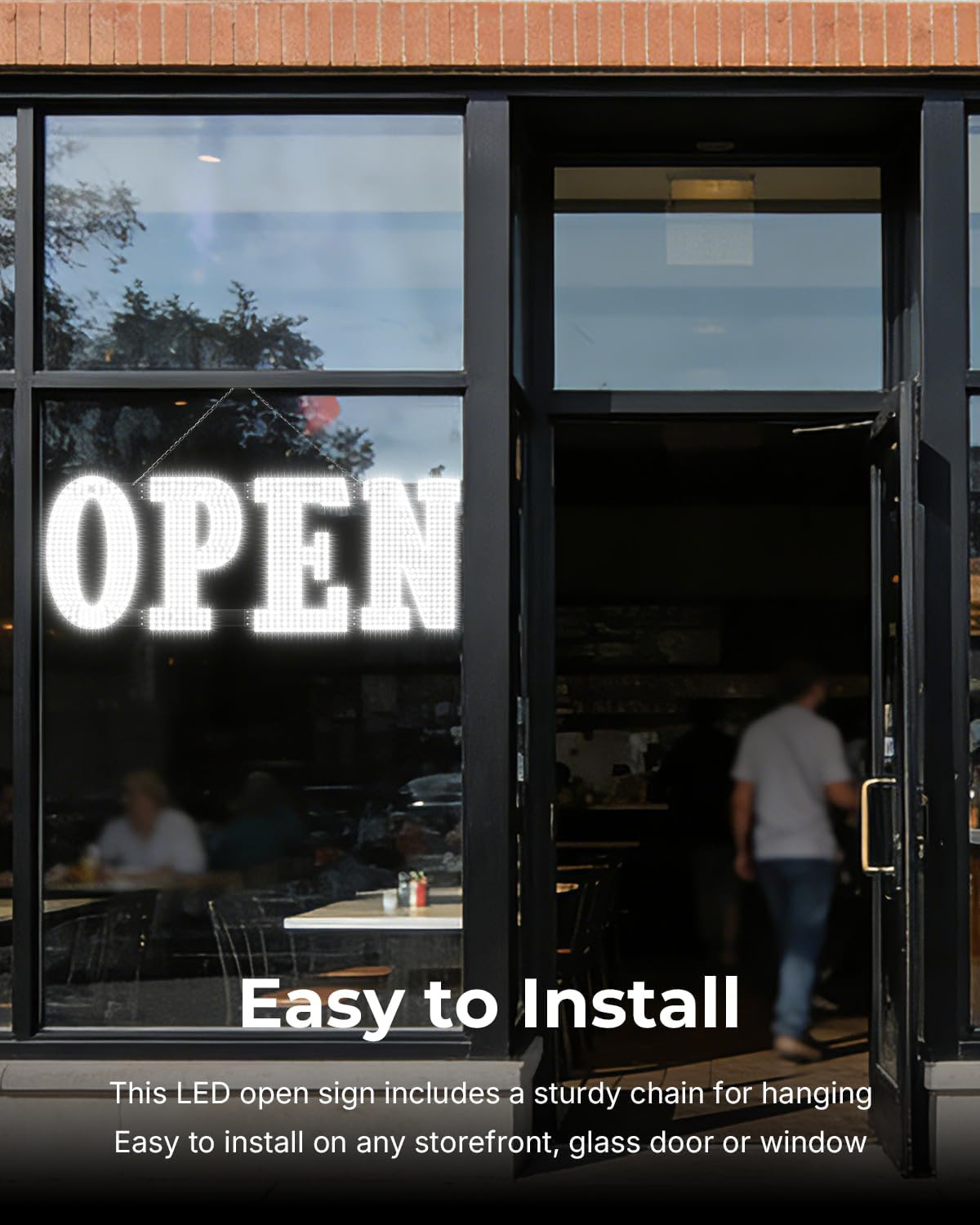 48&Prime;X17&Prime; Extra Jumbo LED Open Sign BT and Remote Control Open Sign Super Bright D