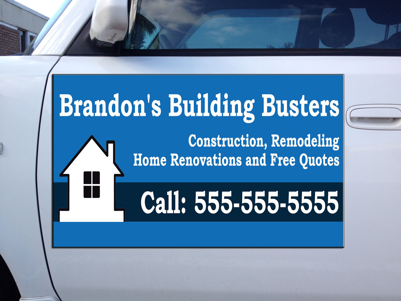 Construction Remodeling Home Renovation Custom Car Door Magnet Sign-QTY 2