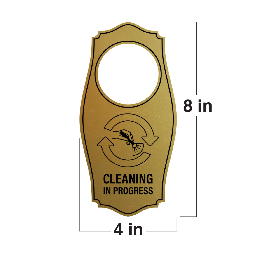 Signs ByLITA Cleaning in Progress Door Hanger