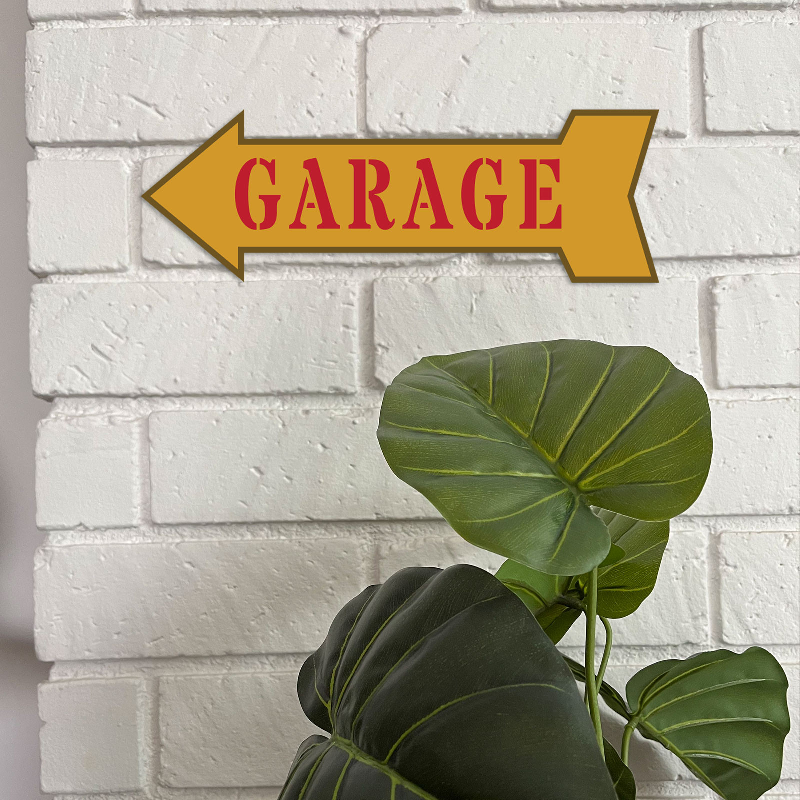 Arrow Shape Garage 12×4&Prime; Wall or Door Sign | Funny Home Décor