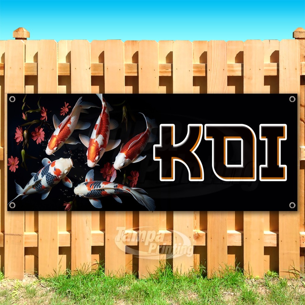 KOI Advertising Fish Pets Japan Vinyl Banner Flag Sign USA SB10737