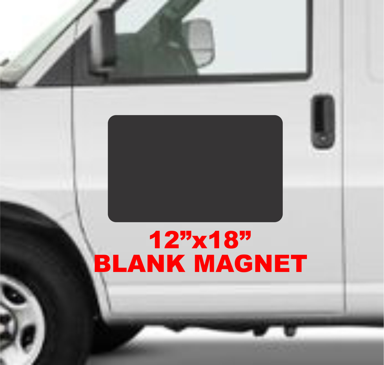 Blank BLACK Vehicle Magnetic 12&Prime;x18&Prime; Sign for Car Truck Van SUV