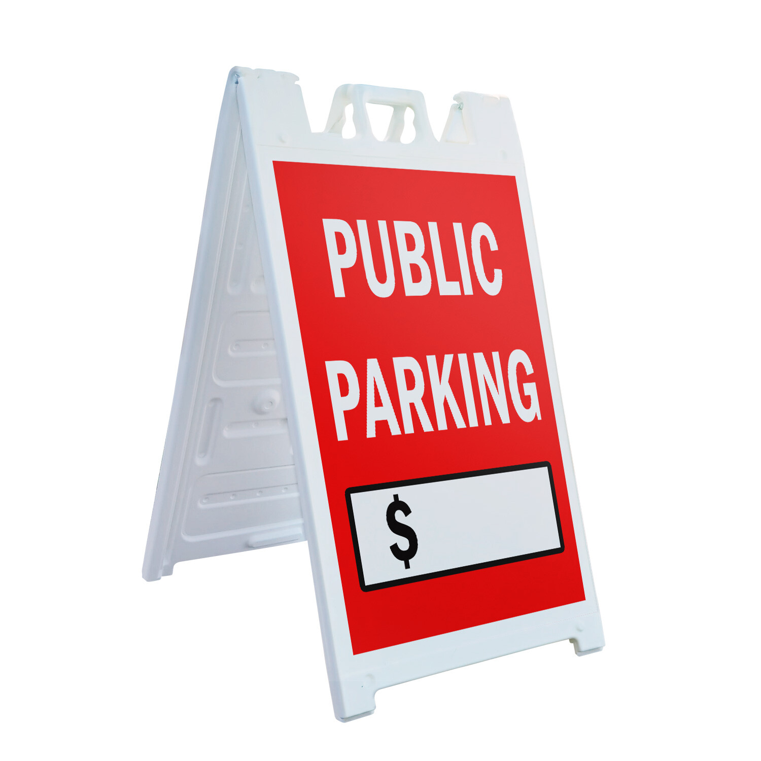 A-frame Sidewalk Public Parking With Price 24&Prime; x 36&Prime; Double Sided A-Frame Sidewa