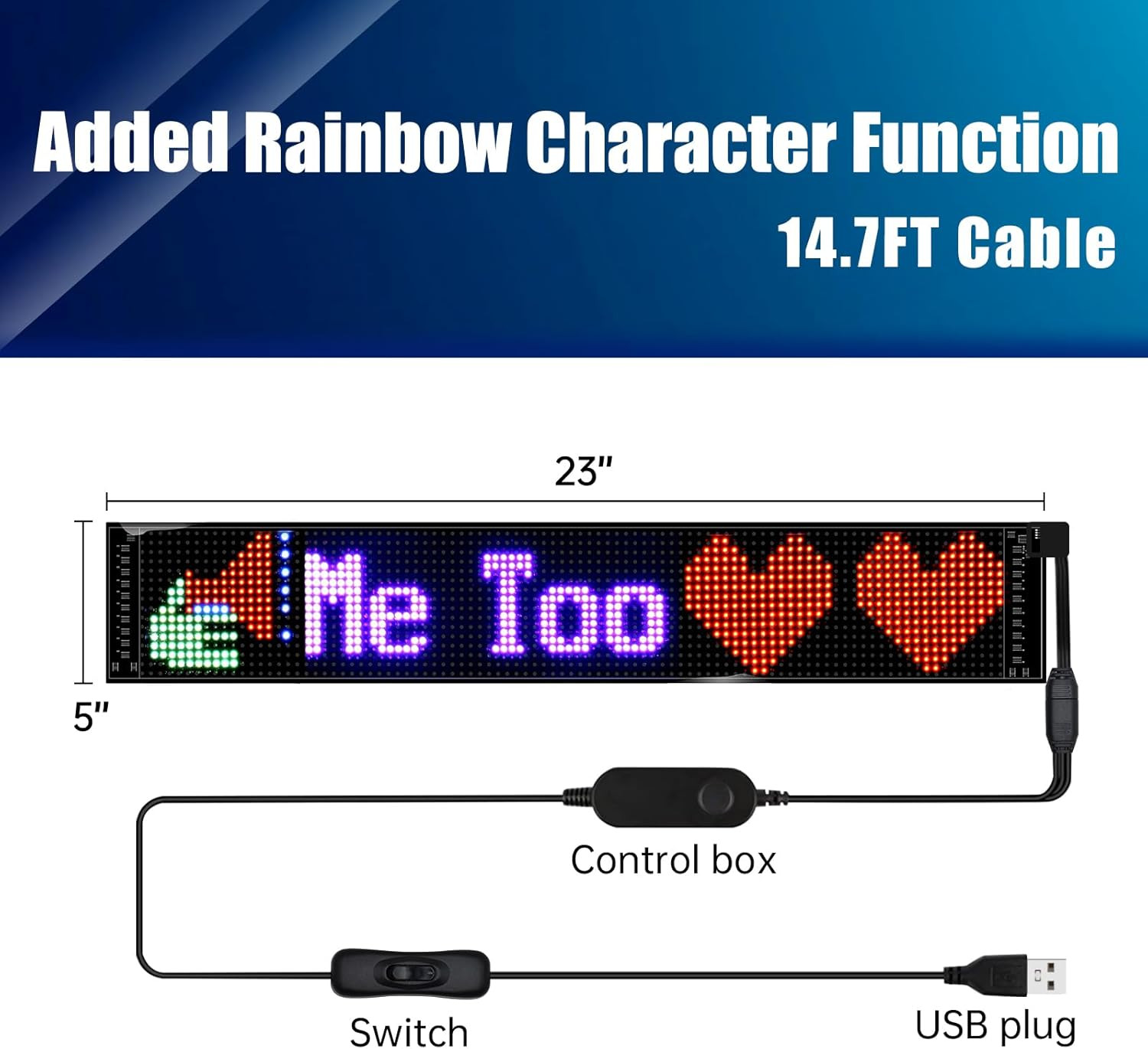 Programmable LED Signs,Flexible Scrolling LED Display,Bluetooth APP Control,Edit