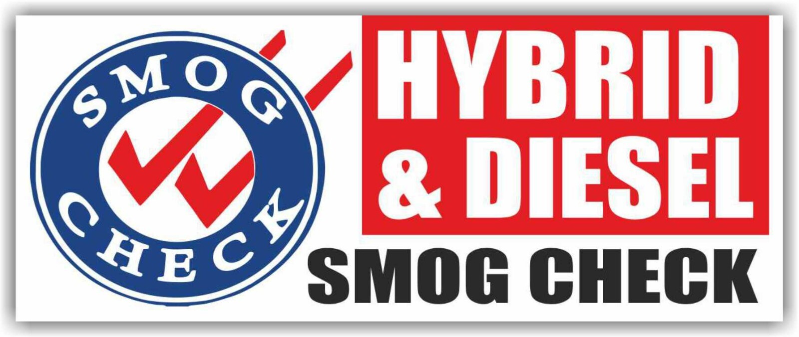 HYBRID DIESEL SMOG CHECK Advertising Banner Vinyl Mesh Sign service repair fix