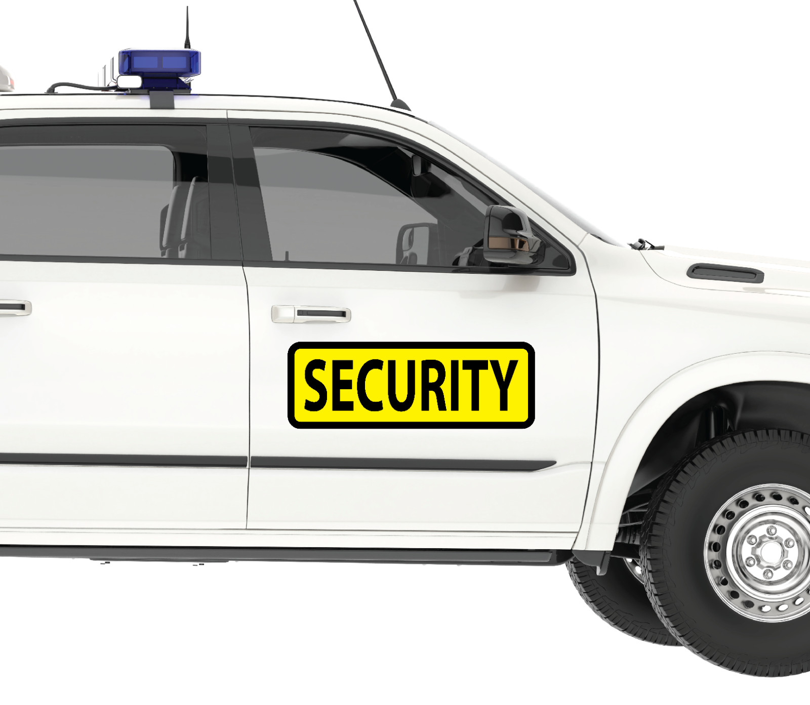 SECURITY 6&Prime;X18&Prime; YELLOW BLACK MAGNETIC VEHICLE SIGNS TO FIT VAN CAR TRUCK OR SUV