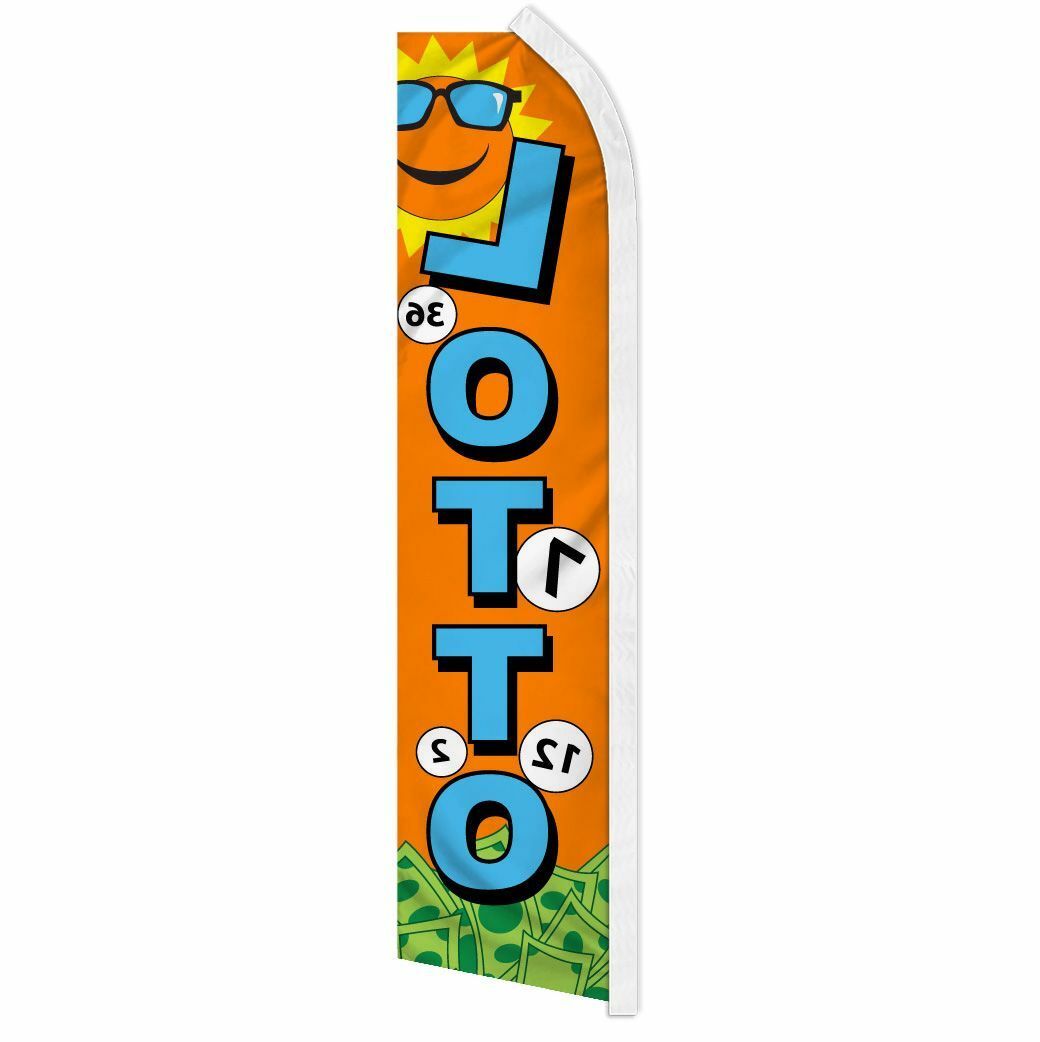 « LOTTO » advertising super flag swooper banner business sign lottery mega power