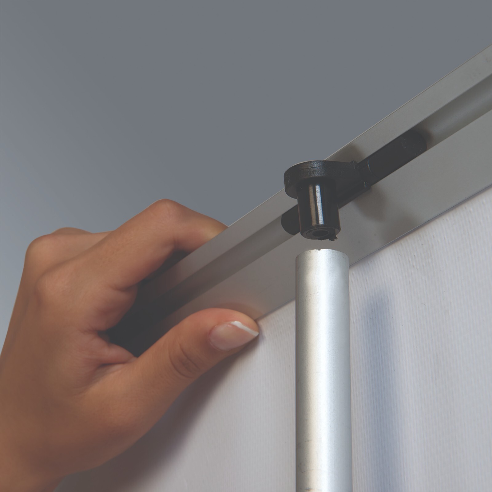 Retractable Banner Stand-Roll Up Banner Holder 33.46×78.74 Inch Silver Aluminum