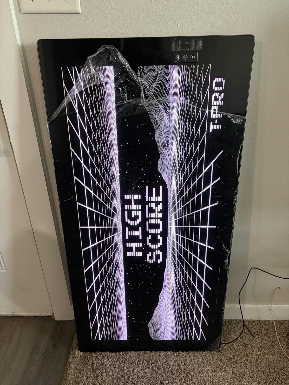 LED Illuminated Multicolor « High Score » Graphic Sign Display Wall Panel