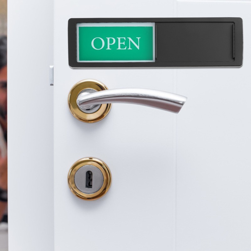 Open and Closed Signs for Business Two-Sided Large Storefront Shop Salon