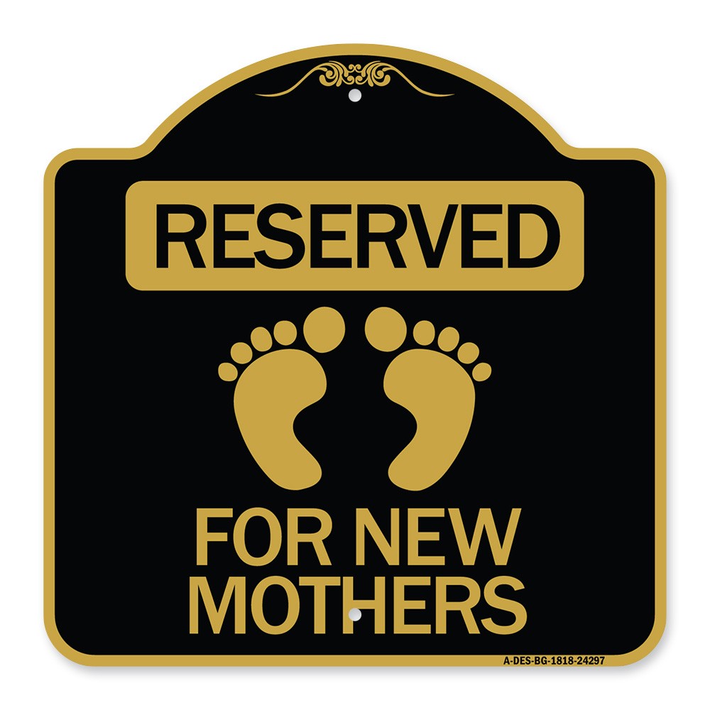 Designer Series – Blue Reserved Parking for New Mothers Heavy Gauge Aluminum