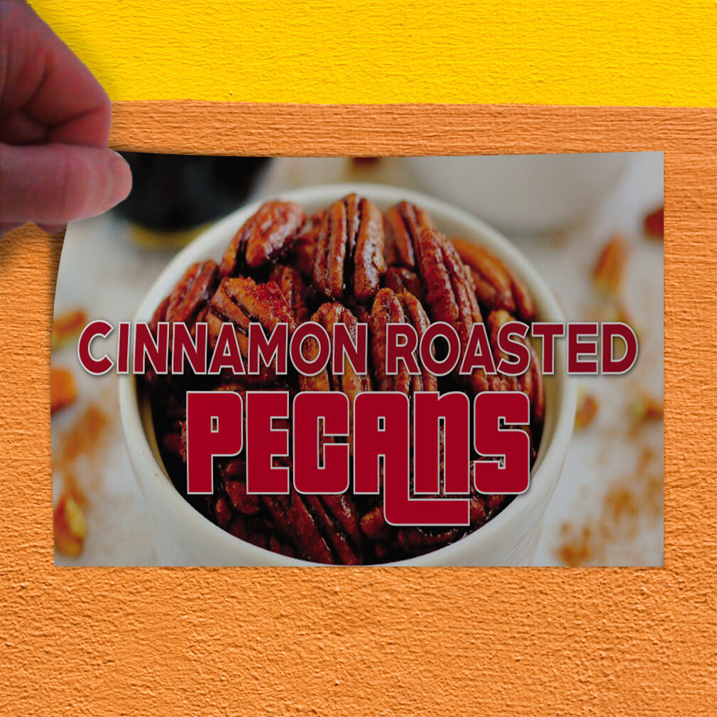 Decal Stickers Cinnamon Roasted Pecans Advertising Printing Store Sign Label