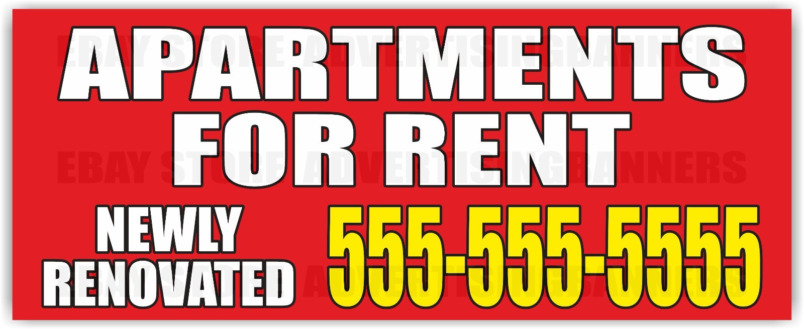 APARTMENTS FOR RENT NEWLY RENOVATED Advertising Banner Vinyl Mesh Sign Custom